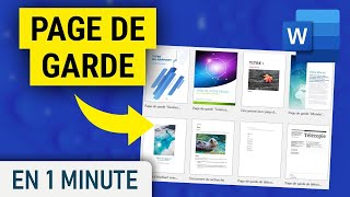 Comment réaliser une PAGE DE GARDE sur Word [upl. by Refinaj]