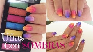 UÑAS con SOMBRAS de Ojos Súper Fáciles  Mirianny [upl. by Auohp]