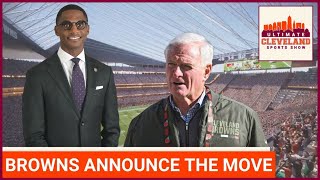 MOVING TO BROOK PARK Cleveland Browns announce plans to leave downtown amp build a new dome [upl. by Aerehs260]