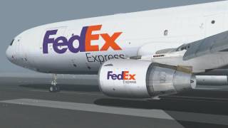 PMDG MD11 from FedEx takeoff in extreme low visibility [upl. by Alidia806]