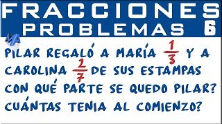 Solución de problemas con fracciones  Ejemplo 6 [upl. by Hameerak215]