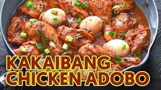 Kakaibang Chicken Adobo Recipe  Adobong Manok with Yogurt and Eggs [upl. by Arorua545]