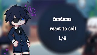 Fandoms react to ciel 14 Gacha life 2 [upl. by Anailuy]