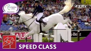 Jumping 1st Individual Qualifier  Speed Class  Aachen  FEI European Championships 2015 [upl. by Ulberto]