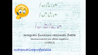 Integrali funzioni razionali fratte con denominatore con delta negativo Livello 2 [upl. by Nemrak]