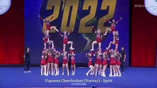 Viqueens Cheerleaders Norway  Spirit WORLDS 2022 [upl. by Ahsein]