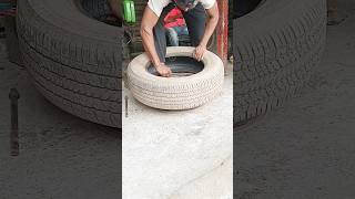 Tubeless tyre fittingcar tyre tires tubeless rajutyreripiarig120 [upl. by Stoneham121]