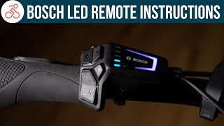 How to Use the Bosch LED Remote on eBike Smart System [upl. by Eceer]