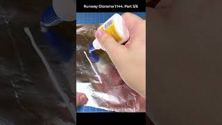 Runway Diorama 1144 Part 3 Painting the base diy scalemodels modelaviation [upl. by Thordis]