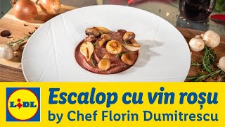 Escalop cu vin rosu • Gateste cu Chef Florin Dumitrescu [upl. by Yengac]