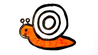 Snail Drawing Painting amp Coloring For Family Kids amp Toddlers  Draw Together [upl. by Revolc]