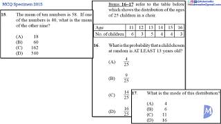 Demo Etests  1516amp17  Statistics  Specimen Paper 2015 Multiple Choice  CXC CSEC Mathematics [upl. by Warila]