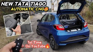 Indias First CNG Automatic😍 New Tata Tiago AMT CNG 2024  Tiago cng [upl. by Nydroj]