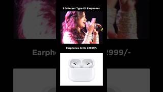 3 different types of earphone 😂 shorts shreyaghoshal nehakakkar [upl. by Mendez]