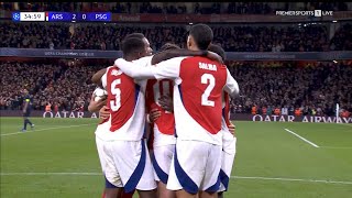 SAKA GOAL  ARSENAL VS PSG  UEFA CHAMPIONS LEAGUE [upl. by Shaver592]