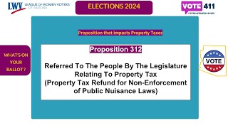 2024 Whats on Your ballot Proposition 312 [upl. by Ahtiekal974]