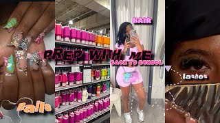 PREP WITH ME  BACK TO SCHOOL MAINTENANCE VLOG  hair nails lashes shopping  more [upl. by Shotton607]