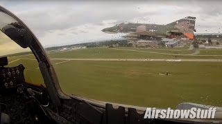 F4 Phantom Helmet Cam  TwoShip Airshow Demo and Departure  EAA AirVenture Oshkosh 2016 [upl. by Aserehtairam628]