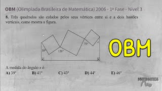 OBM  ÂNGULOS EM RETAS PARALELAS CORTADAS POR UMA RETA TRANSVERSAL  1ª Fase  Nível 3 [upl. by Liz]