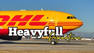 Powerful DHL Air Cargo Takeoff from Milan  Epic Taxiing and Departure planespotting dhlcargo [upl. by Naitsirhk]