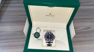 Rolex GMTMASTER ll PEPSI M126710 BLRO 2021 oyster bracelet unboxingreview rolex unboxing [upl. by Aisset643]