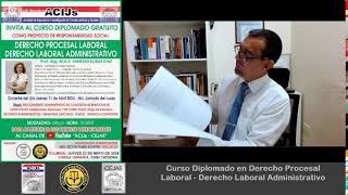 Diplomado en Derecho Procesal Laboral  Quinta Jornada [upl. by Egiedan]