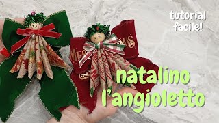 Angioletto di Natale realizzato con nastro animato  TUTORIAL [upl. by Emirej145]