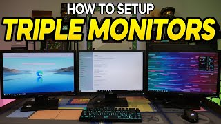 How To Setup Triple Monitors in 2023  Multiple StepByStep [upl. by Anyehs258]