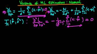 Maximum likelihood Normal error distribution  estimator variance part 2 [upl. by Dietsche]