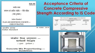 Concrete Compressive Strength Acceptance Criteria According to IS 4562000 amp IS 102622019 Code [upl. by Macmillan915]