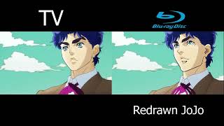 JJBA Ep 1 TV vs Blu ray [upl. by Hbahsur]