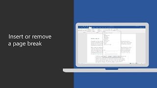 Insert or remove a page break in Microsoft Word [upl. by Ainwat485]