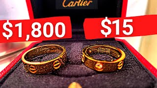 CARTIER LOVE RING DUPE VS AUTHENTIC  Amazon Dupe [upl. by Neleb]