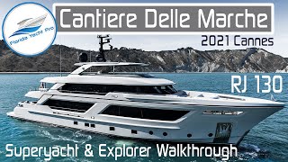 24M  130ft Superyacht Explorer Cantiere Delle Marche NEW RJ130  VIP Walkthrough w Carlo of CDM [upl. by Iggep]