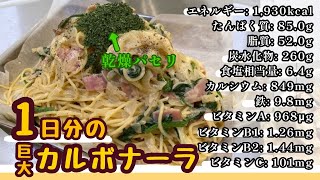 【15㎏】カルボナーラだけで1日分の栄養素が摂れるらしい！と思ったら乾燥パセリえぐい凪浬オルカ【栄養価計算実況】 [upl. by Eimaraj91]