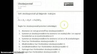 Oksidasjonstall i uorganiske forbindelser [upl. by Shandra]