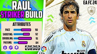 COMPLETE BEST RAUL STRIKER BUILD EA FC 24 Pro Clubs [upl. by Ailefo]