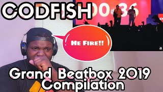 CODFISH  Grand Beatbox Battle Compilation 2019  Reaction  Yo His Bass Crazy 😱 [upl. by Ultann471]