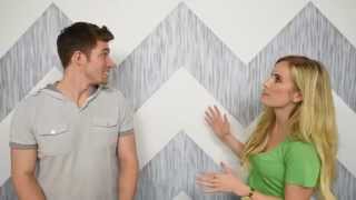 HOW TO Paint a Chevron Wall Painting Perfect Lines [upl. by Queston]