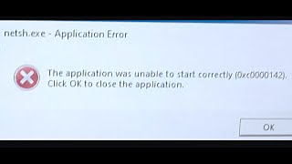 Fix netshexe Application Error 0xc0000142 On Windows 11 [upl. by Kelby]