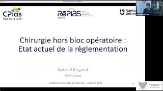 03 Maitrise du risque infectieux lors de chirurgie hors bloc opératoire [upl. by Ailbert]