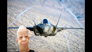 Bald wrinkly man sneezing after flight f 35 [upl. by Chalmer]