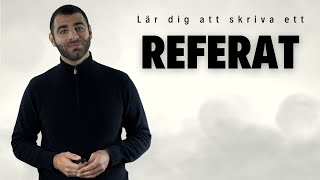 Lär dig att skriva ett REFERAT [upl. by Lleda]