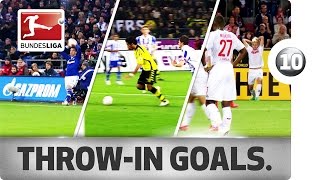 Top 10 ThrowIns  Best Goals From Long Throws [upl. by Fuld]