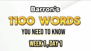 Barrons 1100 essential words you need to know [upl. by Vallonia]