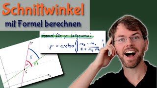 Schnittwinkel DAS kennst du noch nicht  mit Formel berechnen  einfach erklärt  Beispiele [upl. by Ariahay613]