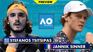 TSITSIPAS vs SINNER  Australian Open Quarter Final Preview  Head to Head Stats amp More [upl. by Llenyr]