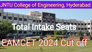 JNTU Hyderabad  EAMCET Cut off  Total Intake seats [upl. by Htims]