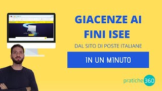 TUTORIAL Come scaricare GIACENZE PER ISEE dal sito di POSTE ITALIANE [upl. by Hartman632]