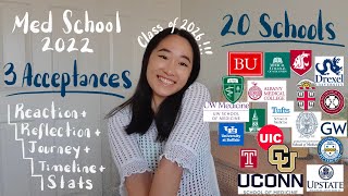 Med School ACCEPTANCE 2022  sharing my Reaction  Reflection  Journey  Timeline  Stats [upl. by Aicitel]